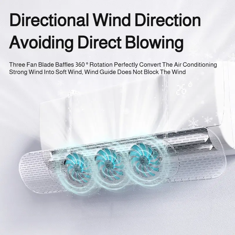 Air Conditioner Windshield Anti Direct-Blow Air Conditioning Windshield Device 95*18cm Adjustable Retractable Universal
