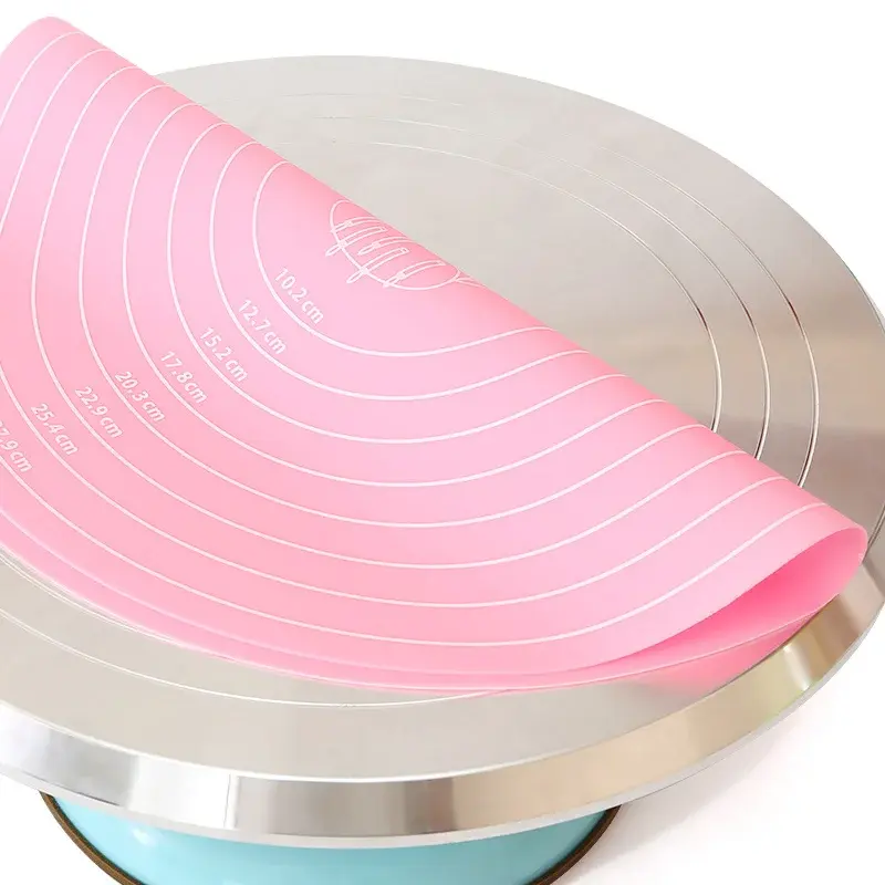 Cake Turntable Pat Silicone Baking Mat For Cake with Size Non-stick High Temperature Resistant Bake Tool Kitchen Gadget