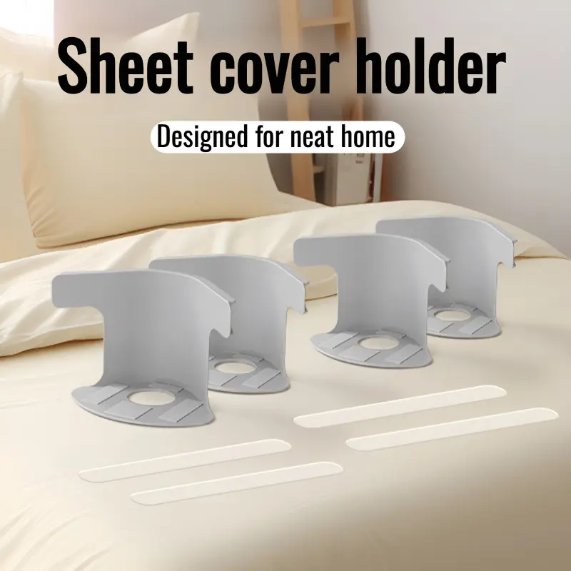 Invisible Bed Sheet and Bed Cover Fastener 4PCS Invisible Quilt Sheet Holder Clips Single Quilt Cover Fixed Non-slip Clips