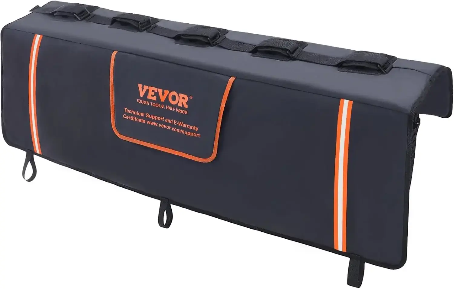 Tailgate Bike Pad,53" Truck Tailgate Pad Carry5 Mountain Bikes, Upgraded Grooves Tailgate Protection Pad with Reflective Strips