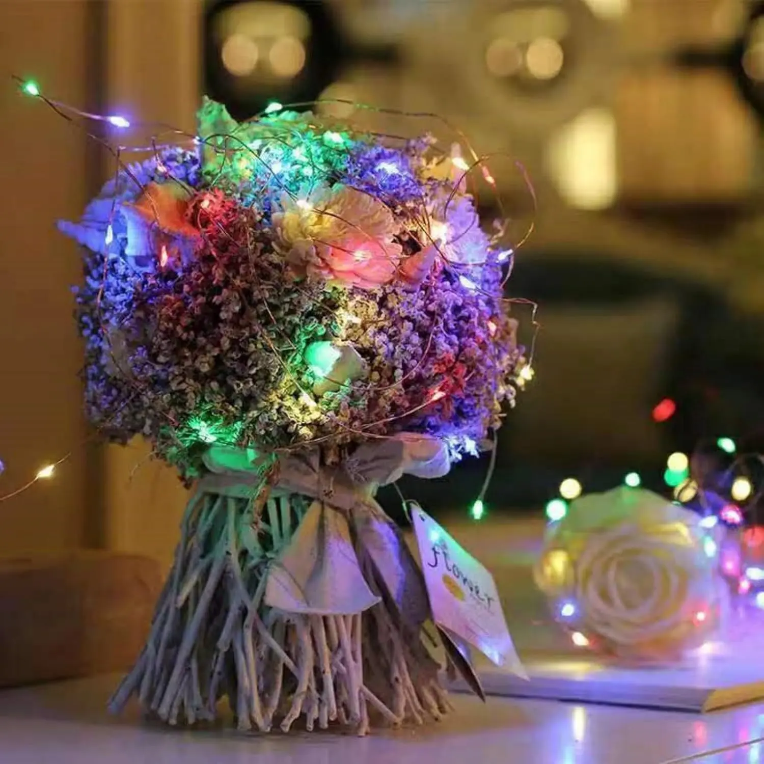 LED string light 6.6ft copper wire fairy light battery powered mini string light bedroom wedding party