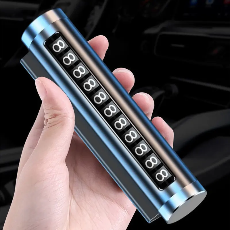 Car Styling Temporary Parking Card Rotate phone Number Card Park Stop Plate Auto Accessories