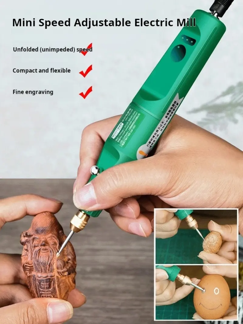 Electric Mini Drill Handheld Micro Tools Wood Carving Bodhi Peeling and Polishing Drill