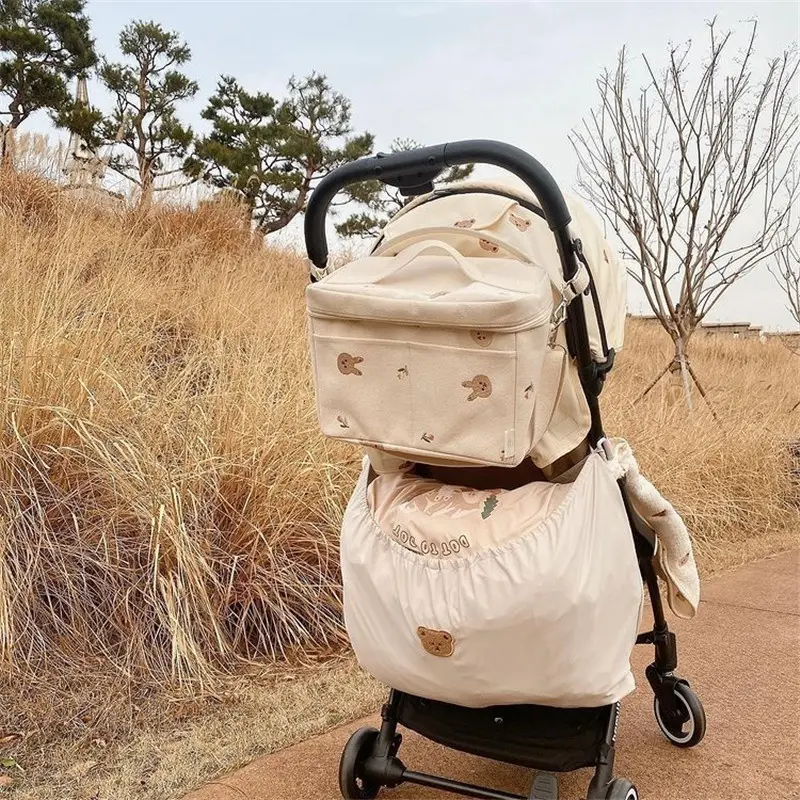 Korean style baby stroller storage bag out of the bottle diaper storage bag car storage hanging bag