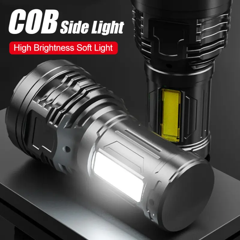 Multifunctional strong light super bright rechargeable outdoor flashlight