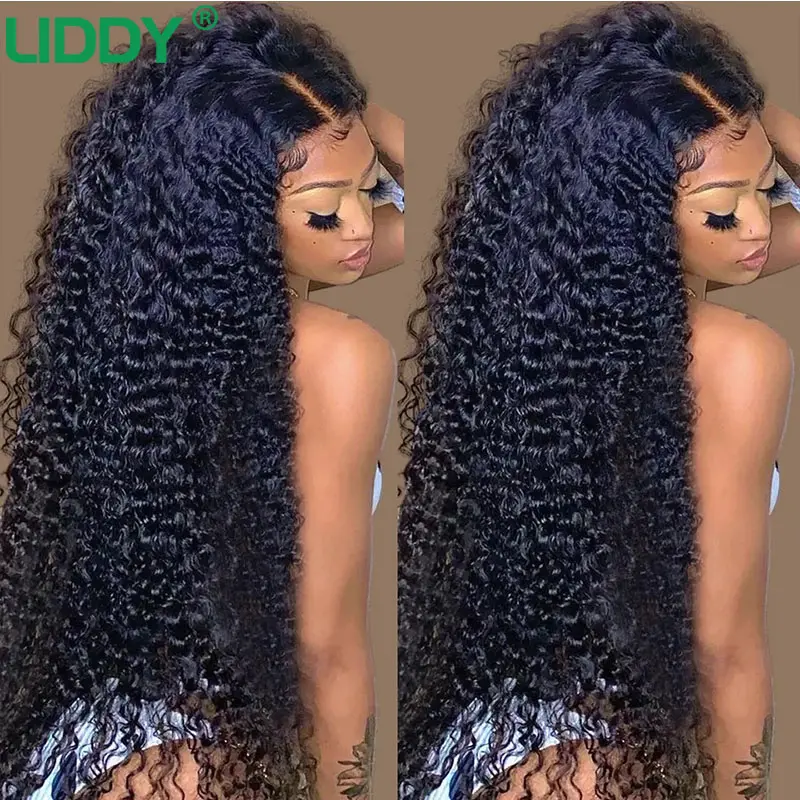 Deep Wave Frontal Wig 13x4 13x6 360 Hd Transparent Lace Frontal Wig Pre Plucked Curly Lace Front Human Hair Wigs For Black Women
