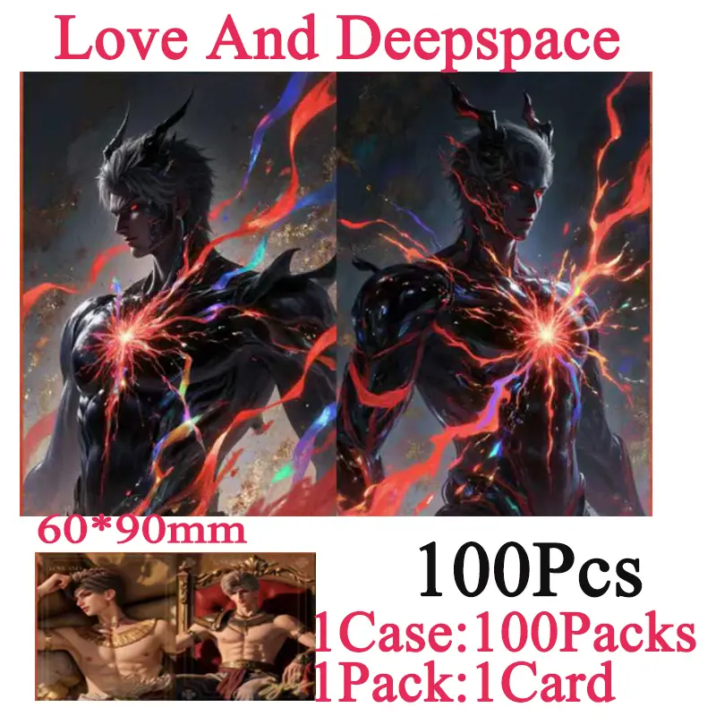 New Love And Deep Space Laser Card Wholesale 60*90mm Size Cosplay Cartoon Holographic Cards Children Toys Hobbies Gifts