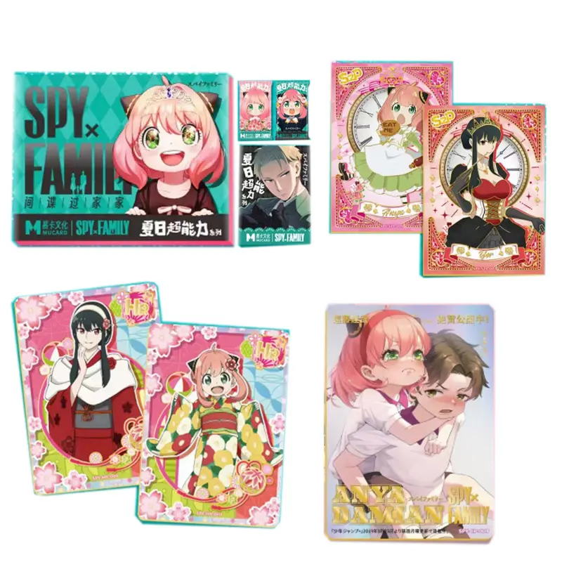 SPY × Family Collection Cards MUCARD Culture Superpower Premium Beautiful Anya Anime Character Booster Box Playing Cards