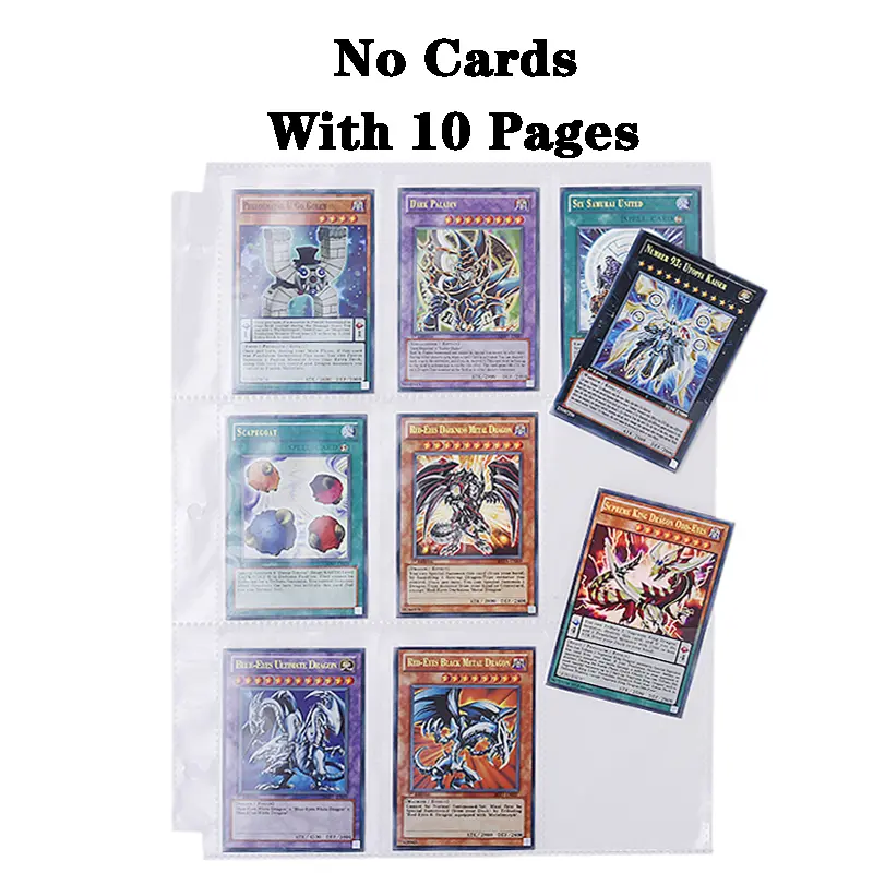 9-Card Protector Sleeves Pocket Gaming Trading Card Album Pages Binder Sheets for Stickers Stamps Card Page Storage