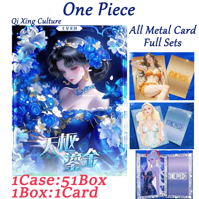One Piece Goddess Story All Metal Collection Card Full Sets Wholesale Board Game Hobbies Gift For Fans