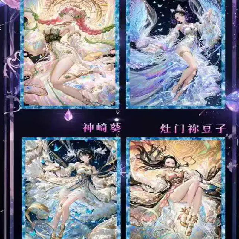 100Pcs/Demon Slayer Acrylic Wave1 Collection Card Wholesale YanKa New Process Anime Character Hobbies Gift
