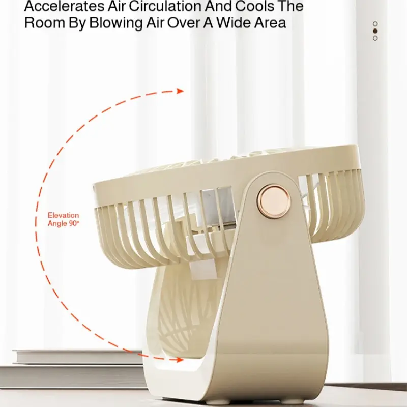 Wall-mounted Rechargeable Fan Desktop Fan Folding Portable Electric Fan Student Dormitory USB Rechargeable 3 Wind Speed
