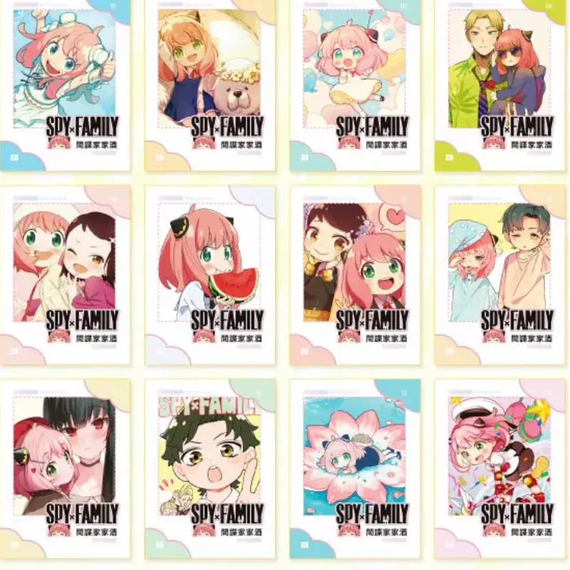 SPY x Family Collection Cards Creative Classical Anya New Original Anime Character Board Game Playing Trading Cards