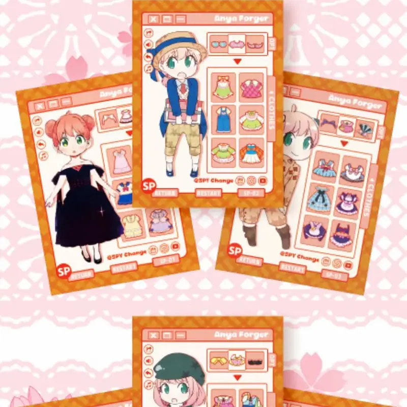 SPY x Family Collection Cards Creative Classical Anya New Original Anime Character Board Game Playing Trading Cards
