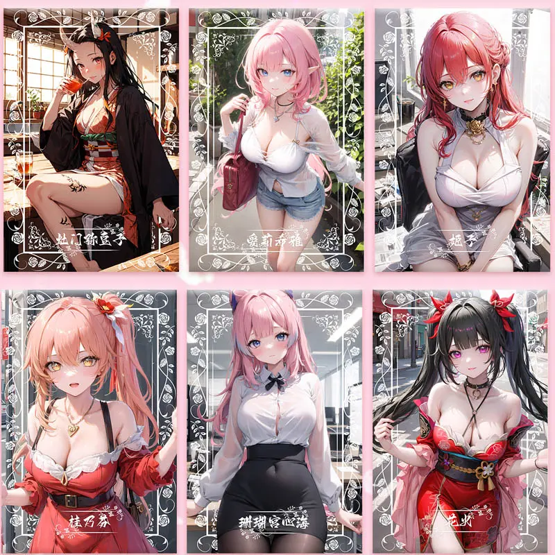 Goddess Story Collection Card Trend Sweet Daily Character Drawing Stamping Flower Girl Acg Card