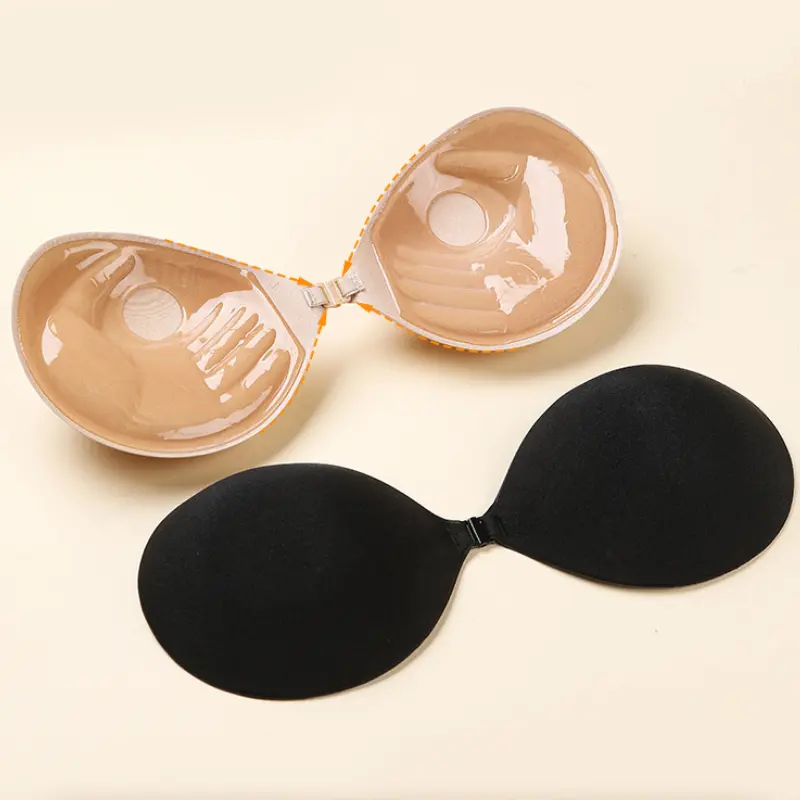 Women's Chest Patch Sexy Strapless Bra Palm Push Up Invisible Silicone Bras Lift Up Self Adhesive Bra Cover Silicone Pad Breast