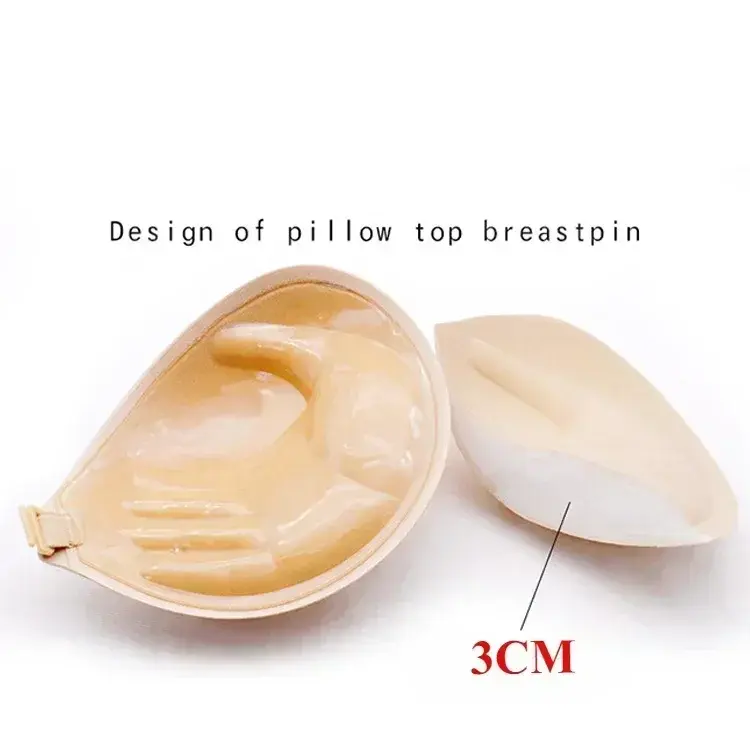 Women's Chest Patch Sexy Strapless Bra Palm Push Up Invisible Silicone Bras Lift Up Self Adhesive Bra Cover Silicone Pad Breast