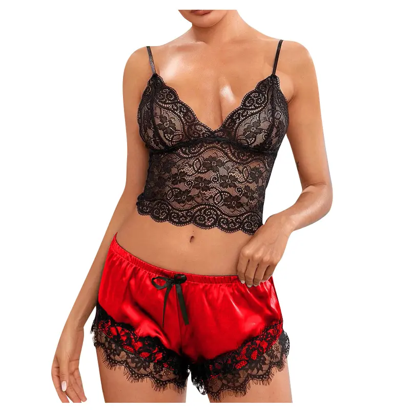 Women's Pajama Set European and American Sexy Women's Lingerie Pajamas Lace Pajamas Underwear Nightdress Sexy Female Nightdress