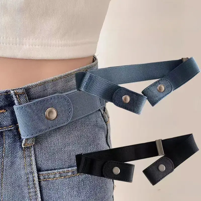 Elastic Waist Band Ins Adjustable Versatile Leisure Jeans Belt No Buckle Easy To Wear Waist Support Invisible Belt Women's Belt