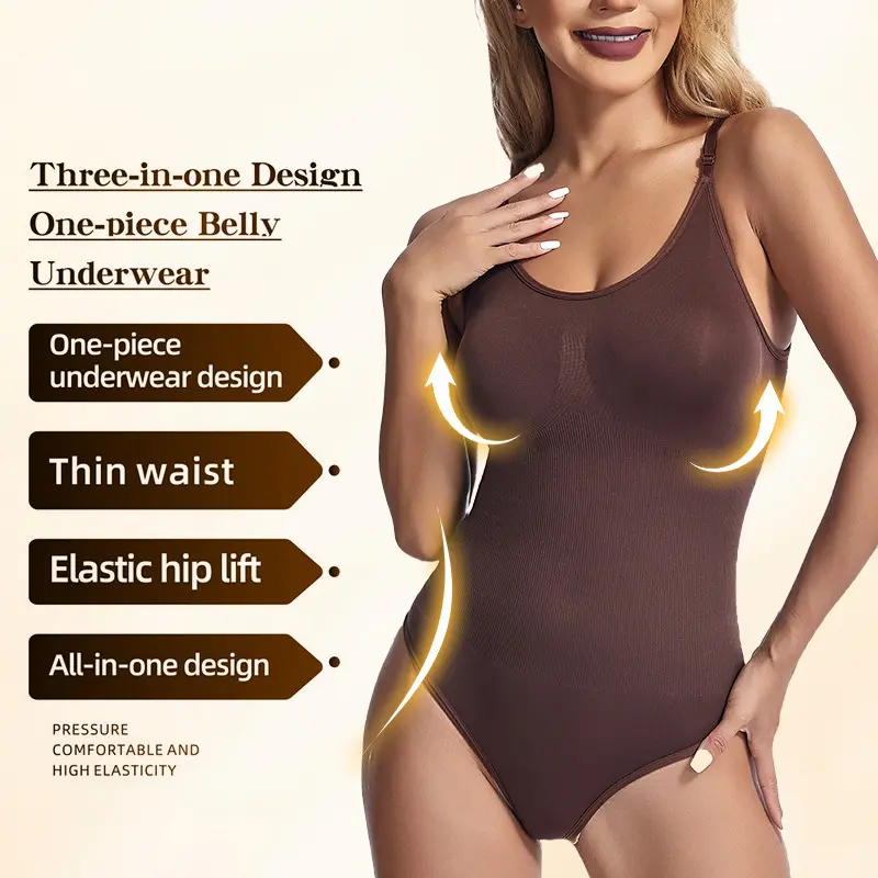Women Shapers One-piece Shapewear Backless U Plunge Thong Waist Trainer Women Push Up Open crotch Lift Buttocks Shaping Clothes