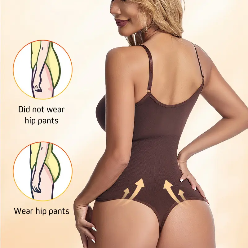 Women Shapers One-piece Shapewear Backless U Plunge Thong Waist Trainer Women Push Up Open crotch Lift Buttocks Shaping Clothes