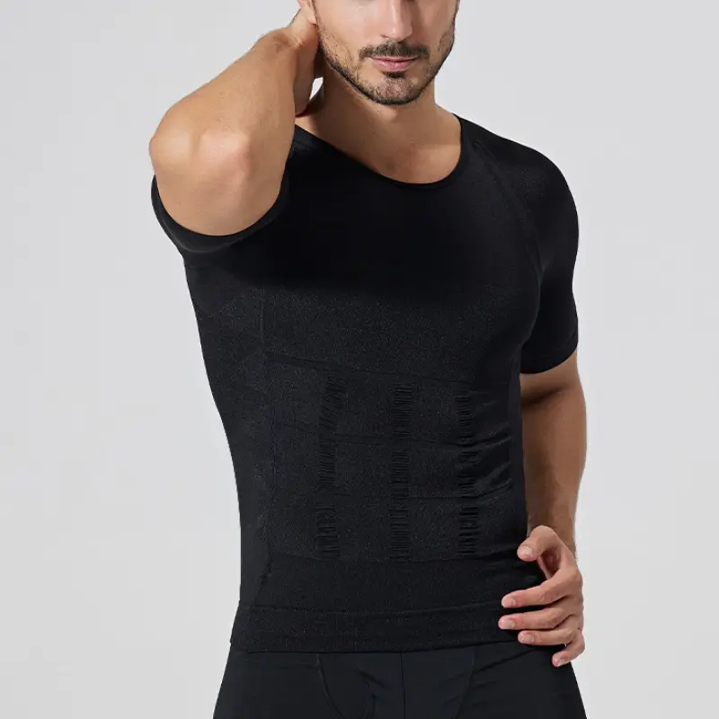 Men Body Toning T-Shirt Slimming Body Shaper Corrective Posture Belly Fat Control Compression Slim Corset Man Modeling Underwear