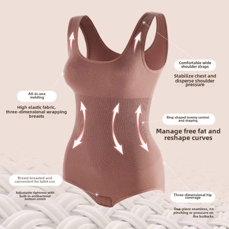 Women's Corset One-Piece Waist Shaping Chest Support Corset Slimming Bodysuit Body Shaper Tummy Control Panties Waist Trainer