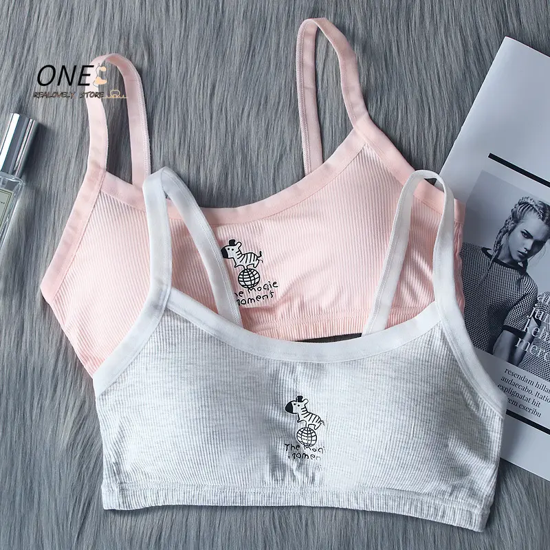 8-16 Years Kids Bras Young Girls Underwear Teenage Training Bras Women Cotton Kids cute Brassiere Tube Tops Girl's Sport Bras