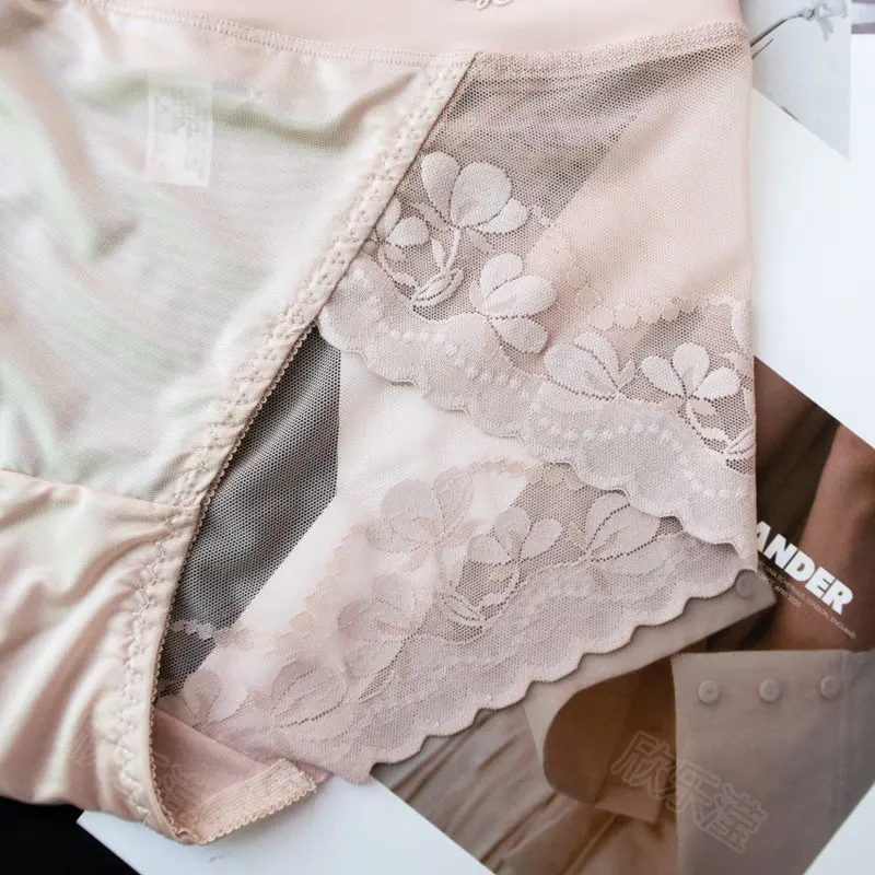 Lace Panties for Women French Style High Rise Satin Underwear Sexy Lady Lingerie Ultra-thin Girls' Briefs Comfort Underpants