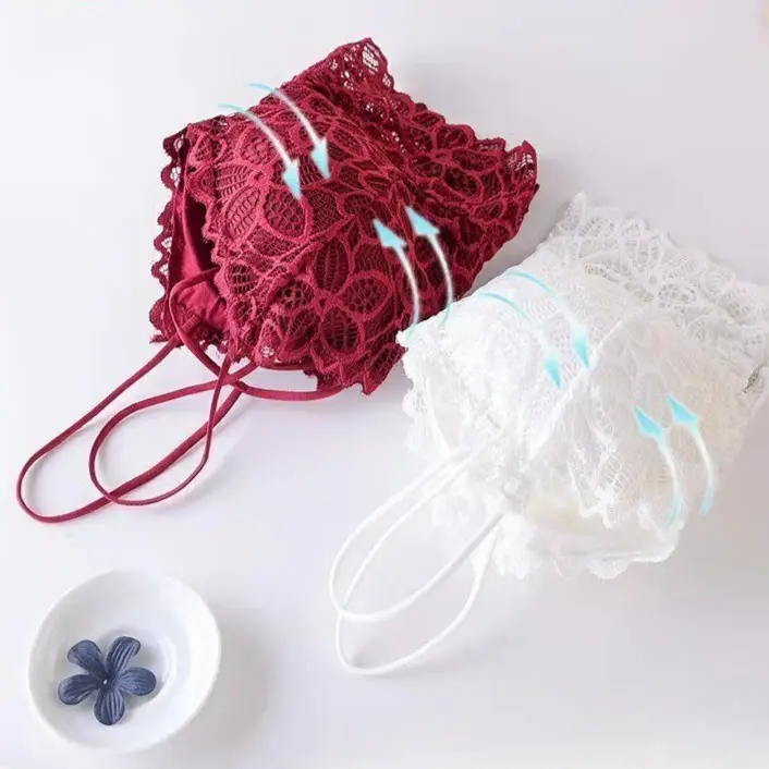 Women Push Up Sexy Lace Bra Crop Top Elastic Bralette Underwear Lingerie Full Cup Cross Cut Hollow Suspender Beautiful Back