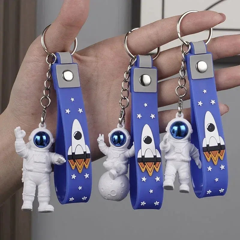 Spaceman Ornaments Astronaut Keychain Figurines Backpack Schoolbag Pendant Accessories Home Desk Decor Children Gift