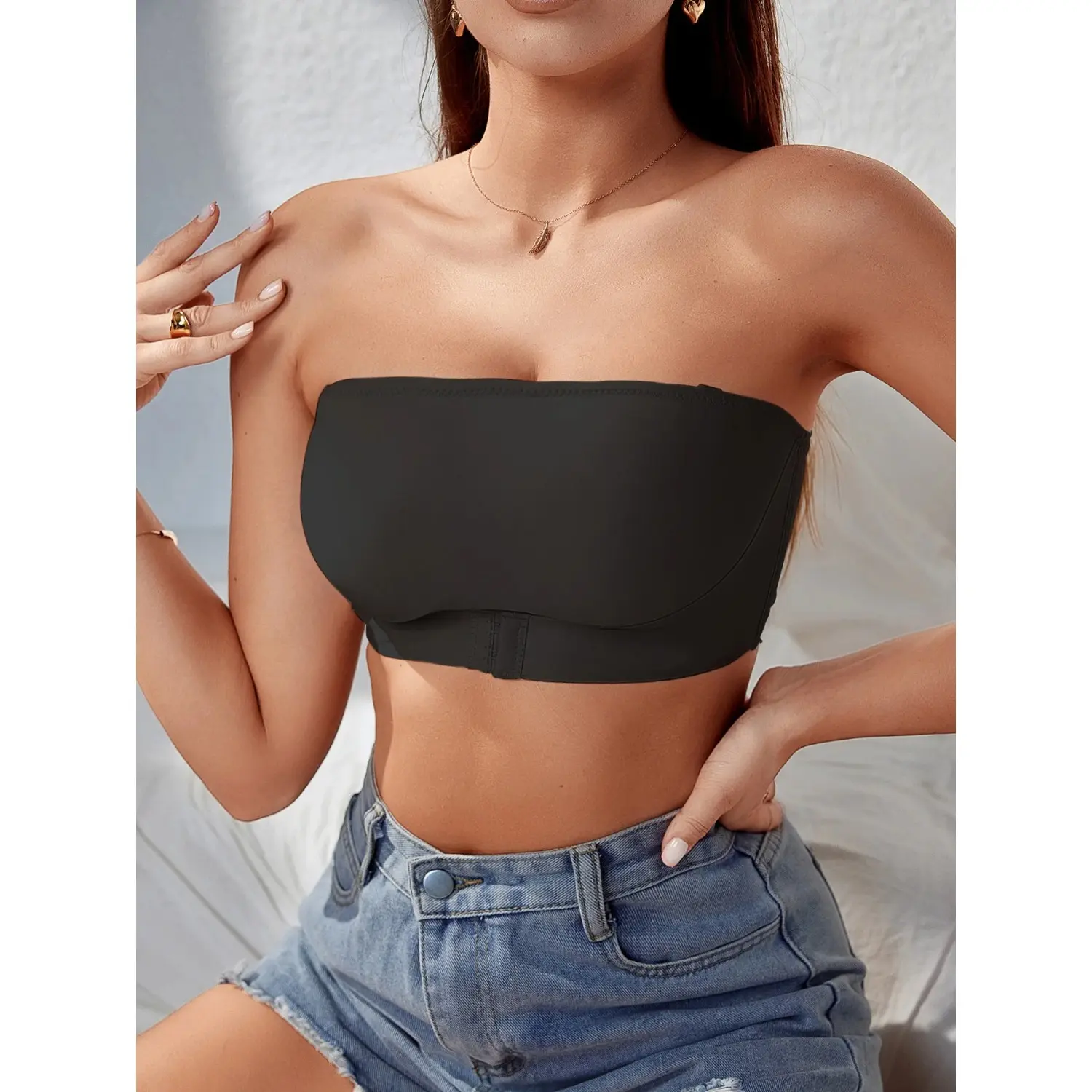 Invisible Strapless Bra For Women Wireless Push Up Non Slip Wedding Brassiere Big Breasts Underwear Sexy Lingerie