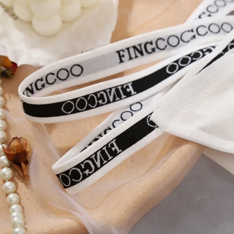 Women's Simple Cotton Underwear Panties Comfortable Sports Widening English Alphabet Panties Cross Low Waist Thong Ladies Briefs
