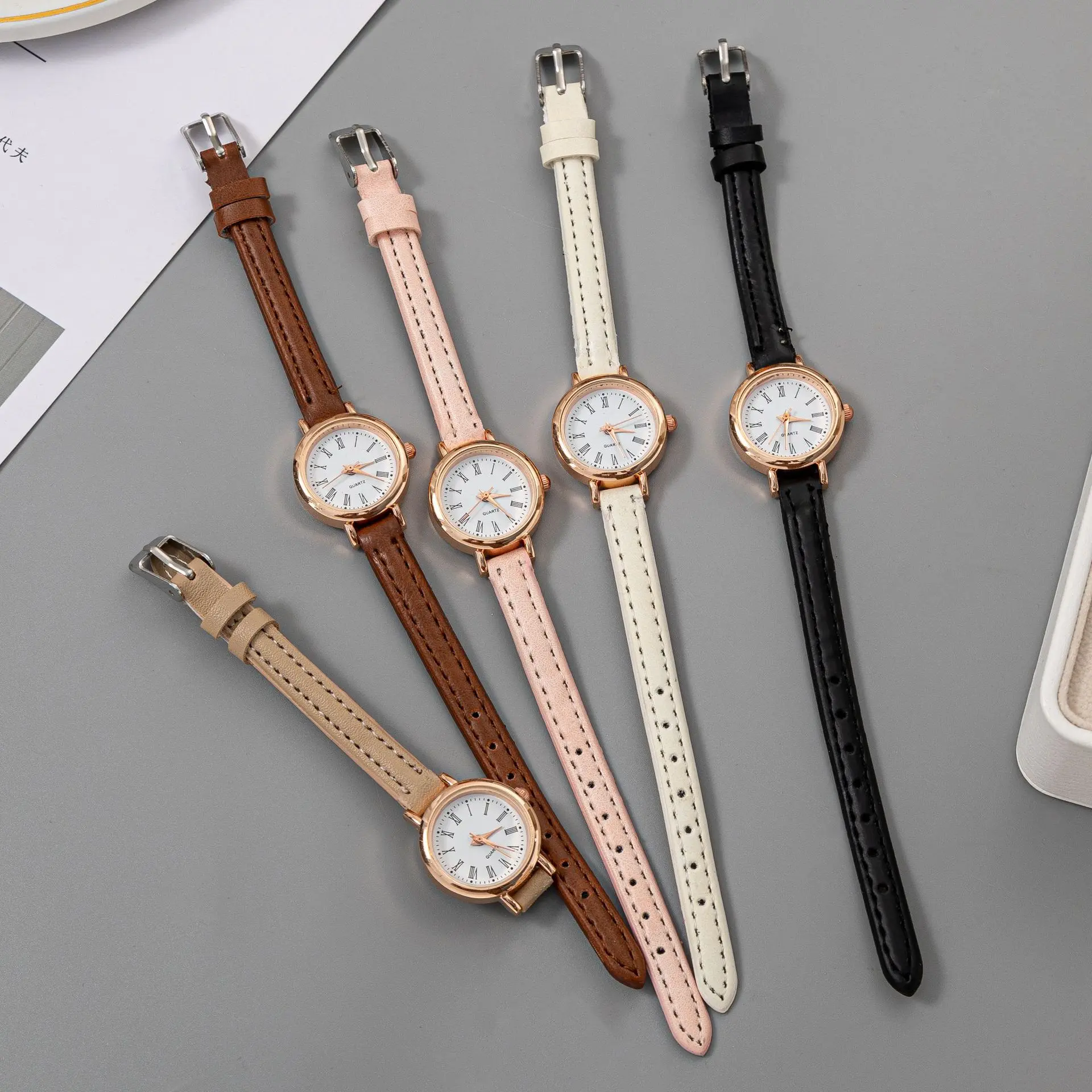 Simple Women's Watches Small Round Girl's Belt Watches Quartz Wristwatches Women's Watch Gift Reloj Para Mujer Women Watch