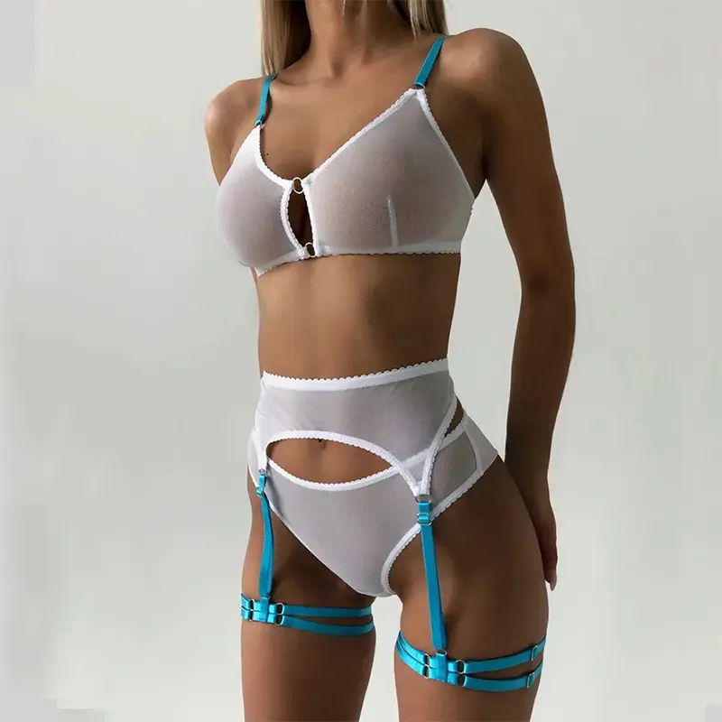 Women's Sexy Lace Babydoll Set Erotic Exotic Lingerie Set Transparent Lace Bra 18 + Thong Sexy Lingerie Set Adult Clothing