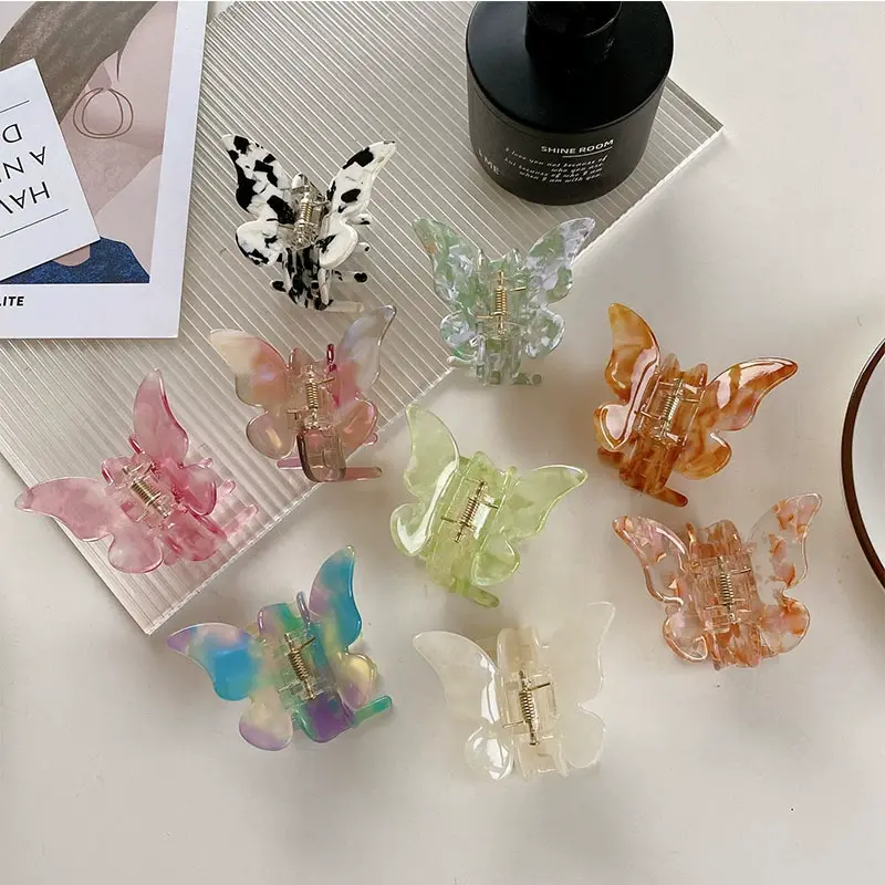 Korean Butterfly Shape Aurora Mini Hair Claw Women New Hair Clips Crab Claw Girls Ponytail Hairpin Barrette Hair Accessories
