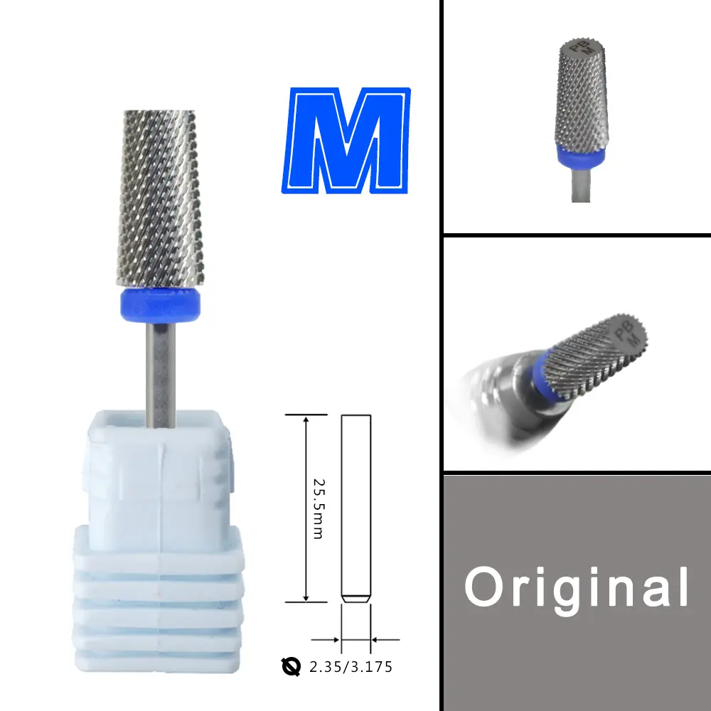 RolinStar 6.6 Sharp Large Original Color Trapezium Tapered Barrel  steel Carbide milling cutter nail drill bit