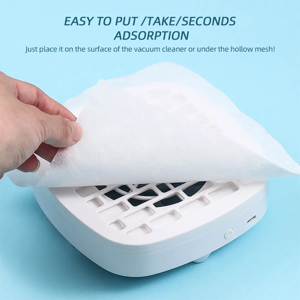 Mini Nail Dust Collector Nail Vacuum Cleaner With Remove Paper Filter Nail Art Manicure Powder Collecting Fan