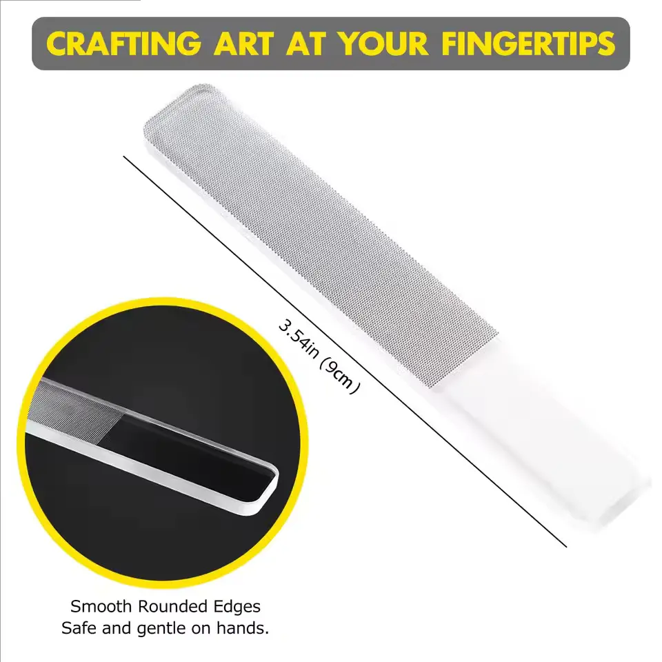 1/8Pcs Glass Nail Shiner Upgrade Glass Nail File for Natural Nails Nano Nail Buffers Crystal Shine Polisher, Professional Manic