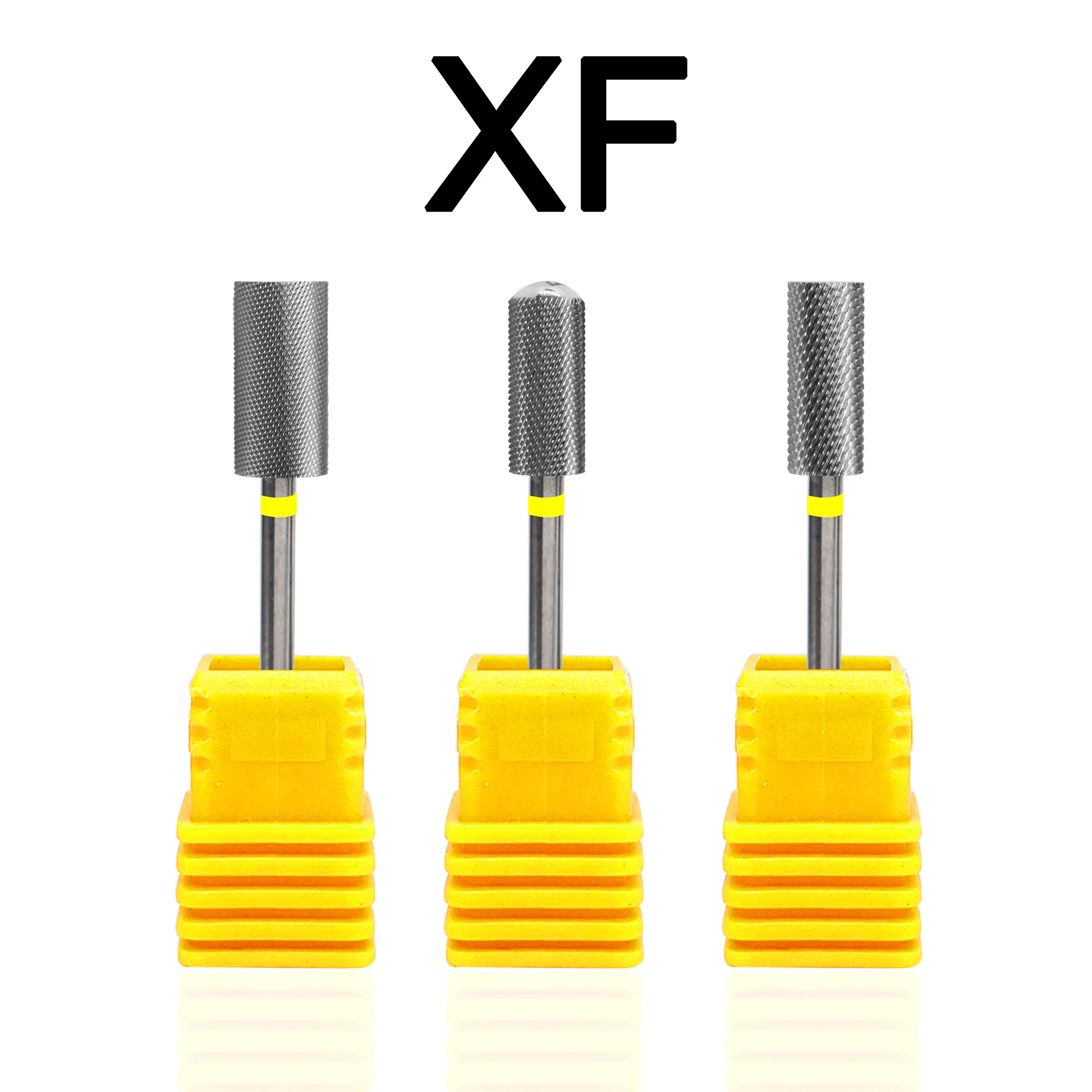 Gelak XF large small round flat Barrel Bits Nail drill bits Remove Fine Tooth carbide natural Manicure tool safety