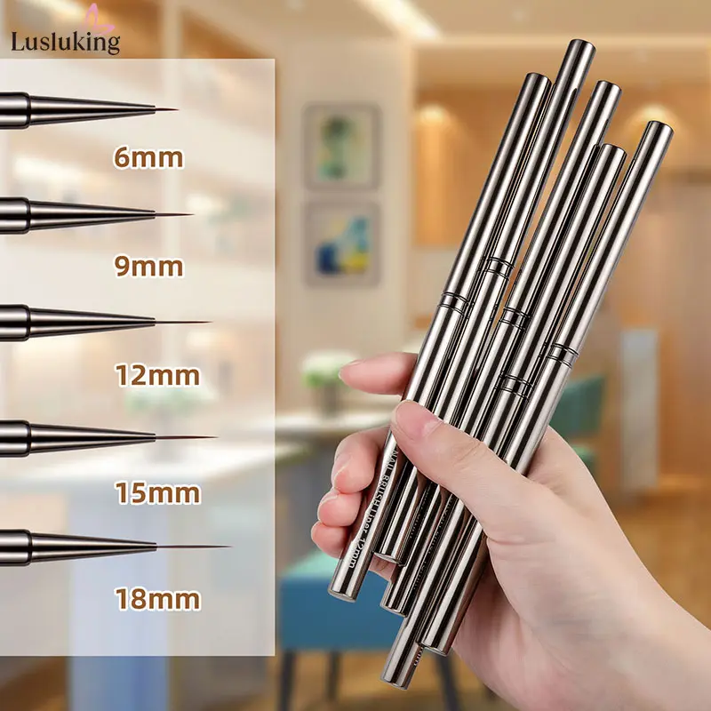 3/5PCS Nail Art Liner Brushes Hand Painted Brush Acrylic UV Gel Builder Drawing Pen DIY Manicure Design Accessories