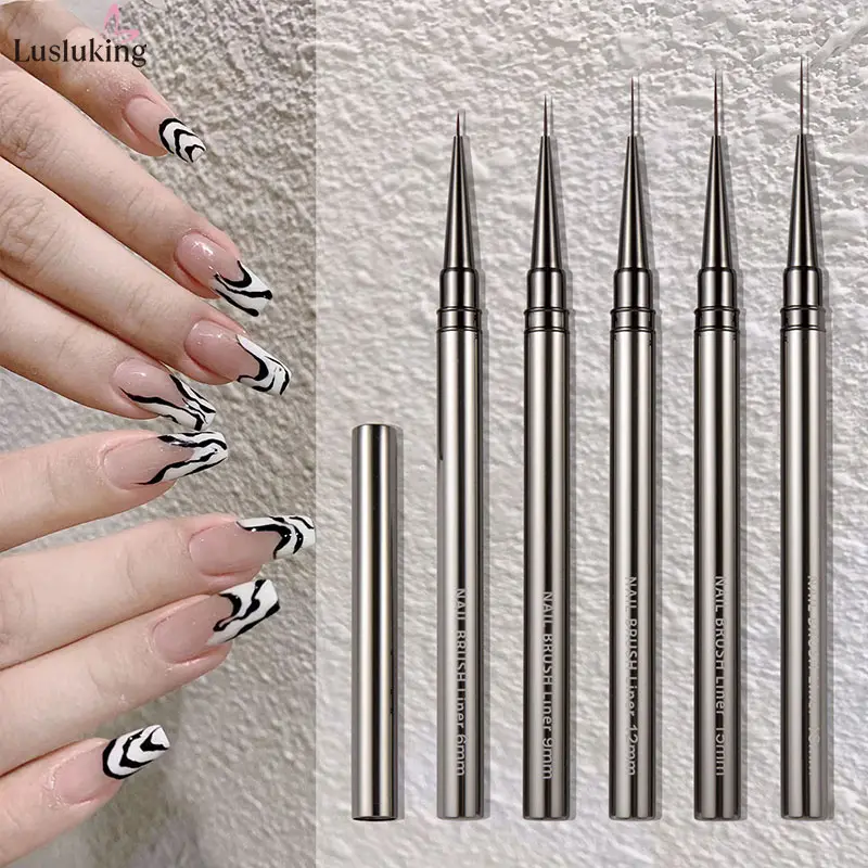 3/5PCS Nail Art Liner Brushes Hand Painted Brush Acrylic UV Gel Builder Drawing Pen DIY Manicure Design Accessories