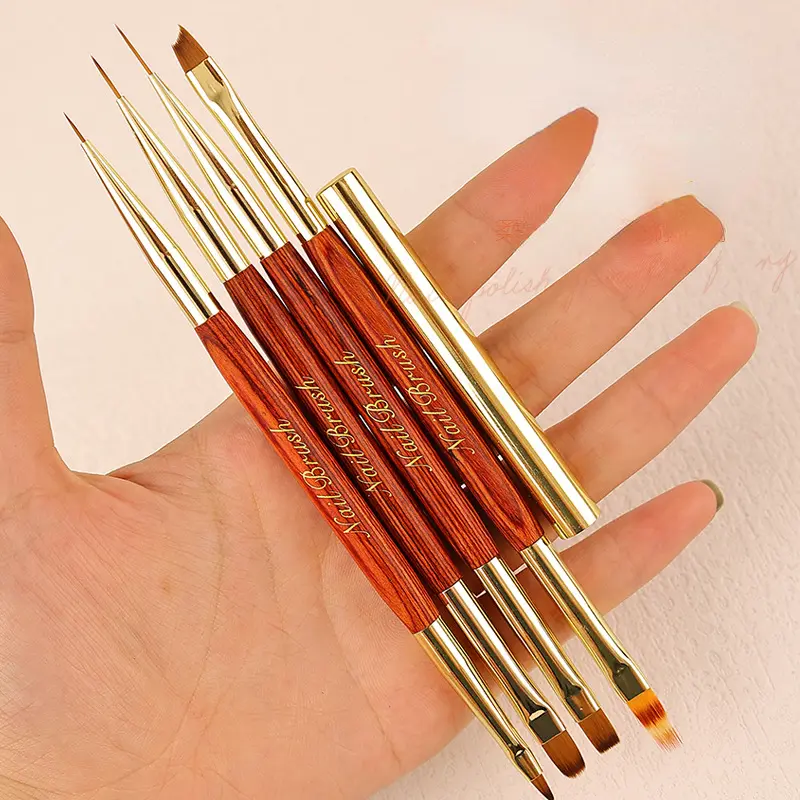 Dual-ended Nail Brush Acrylic Nail Art Brushes Gel Nail Polish Flower  Liner Painting Drawing Manicure Tools  Brushes Nail