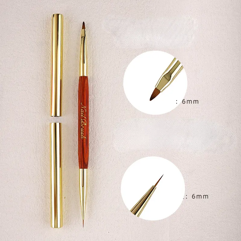 Dual-ended Nail Brush Acrylic Nail Art Brushes Gel Nail Polish Flower  Liner Painting Drawing Manicure Tools  Brushes Nail