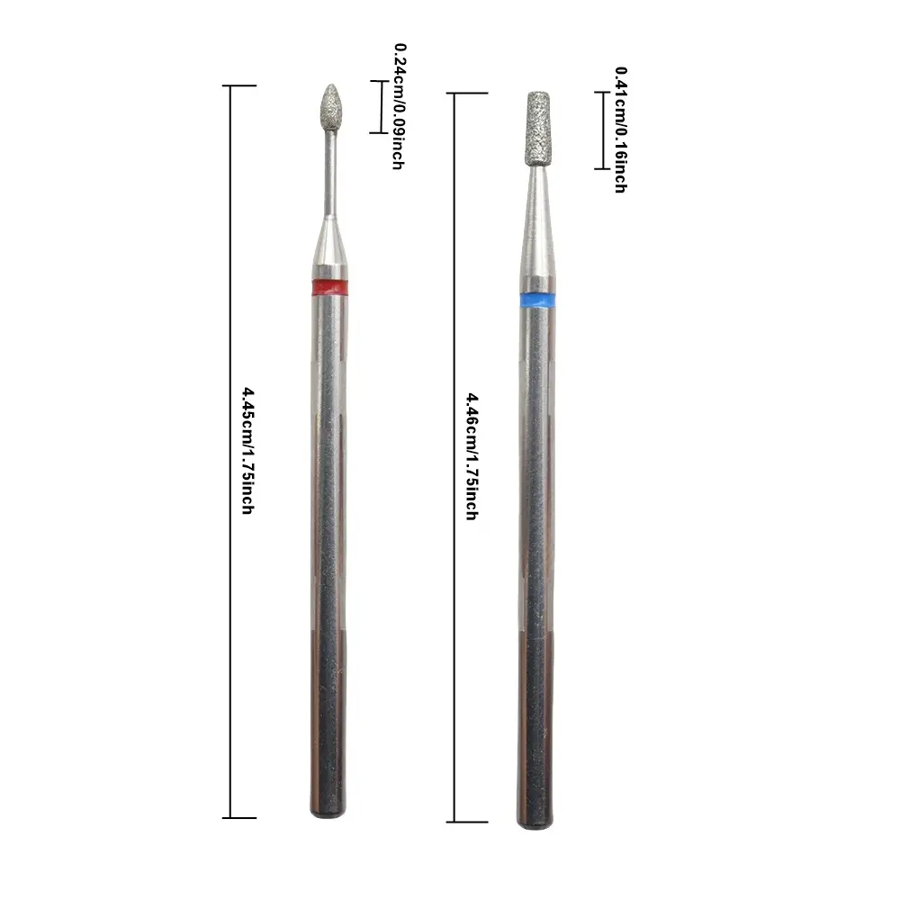 1Pcs Tungsten Steel Diamond Drill Bits Set, 2.35mm Fine & Medium Grinding Heads, Unscented, for Acrylic & Gel Nails, Ideal for M