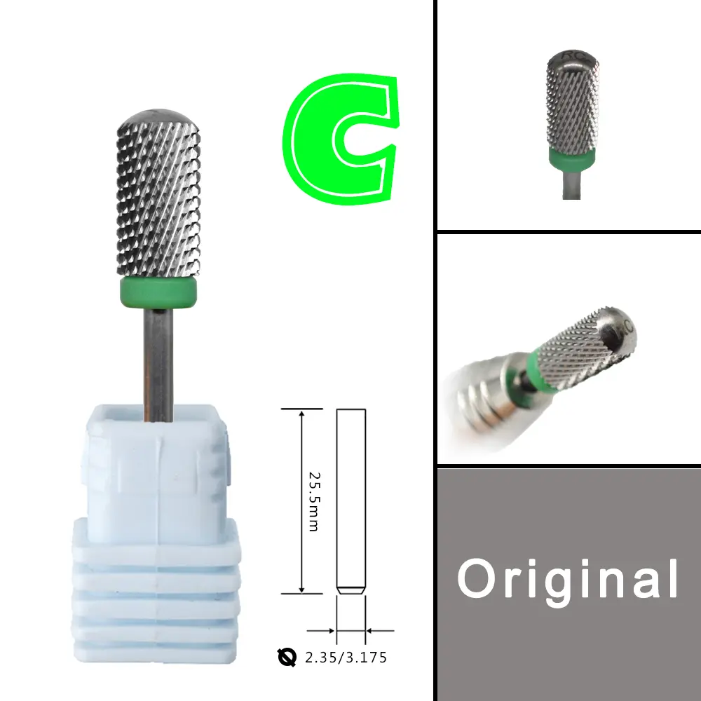 6.6 Original Large Barrel Round Smooth top  steel Carbide nail drill bits Efrat Urieli linux OEM Customized packaging