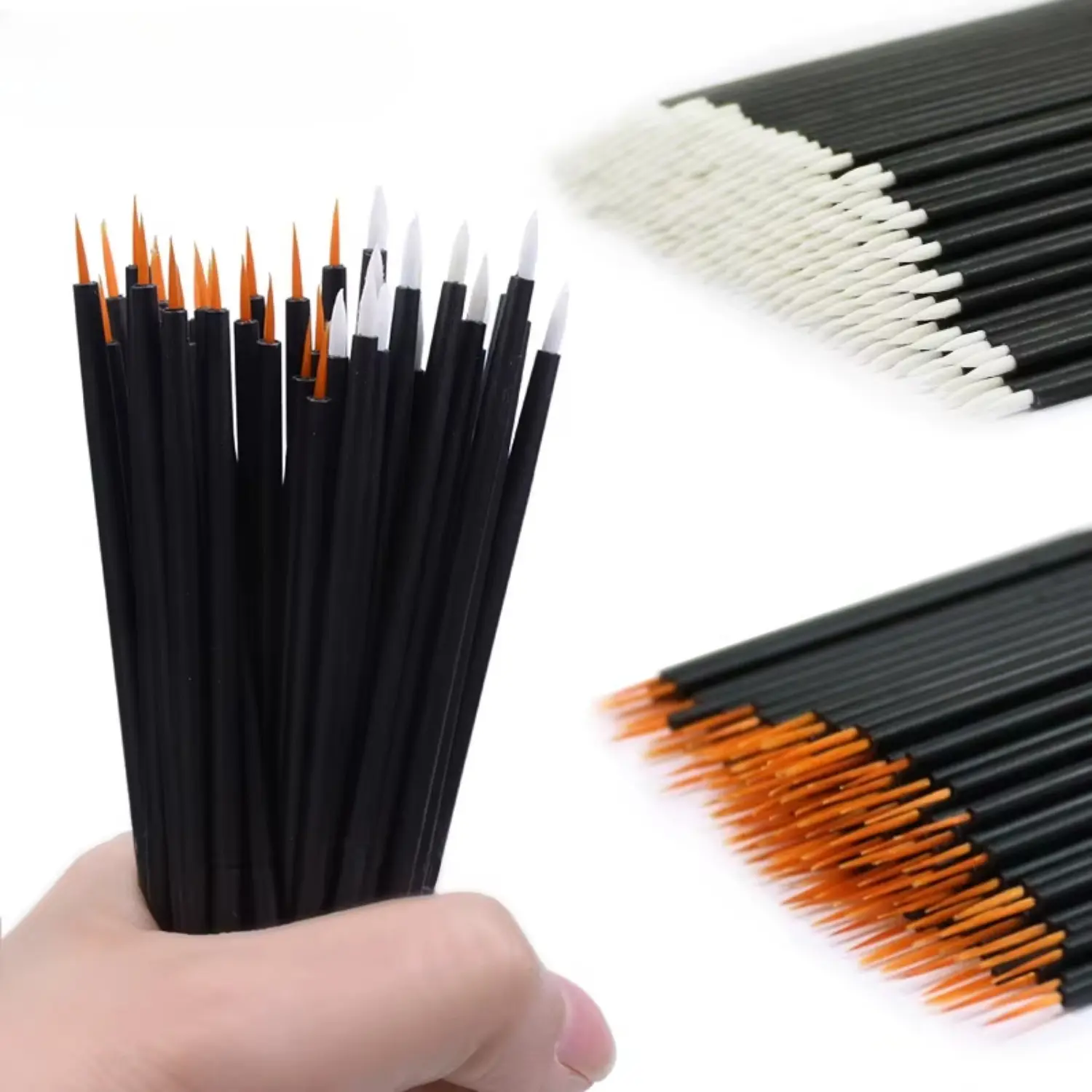 Reusable 50pcs/lot Gel Liner Nail Art Brushes Painting Pen Disposable  Eyeliner Beauty Eyeline Makup Tools