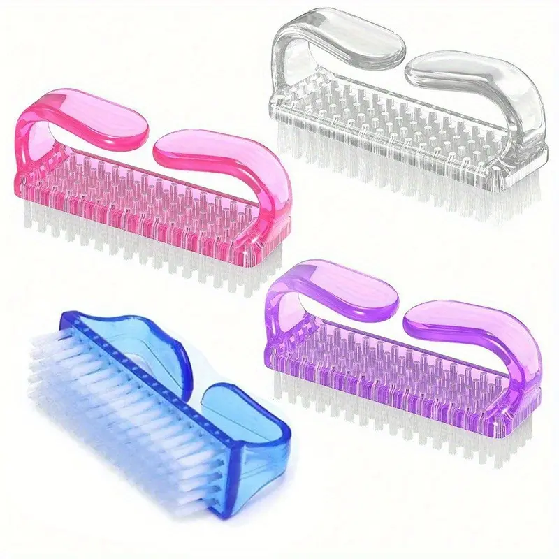 4pcs set of multi-color manicure large nail polish glue horn brush cleaning brush plastic dust brush manicure tools
