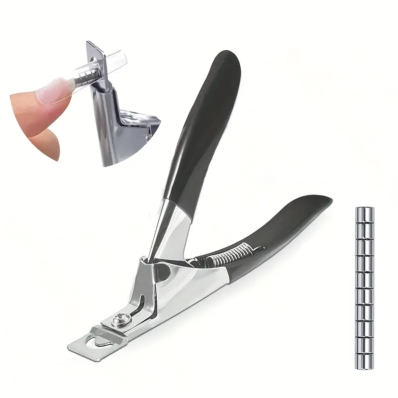 Acrylic Nail Clippers with 15Pcs Magnets Nail Clippers Cutters for Long Acrylic Gel Nails Tips Adjustable Stainless