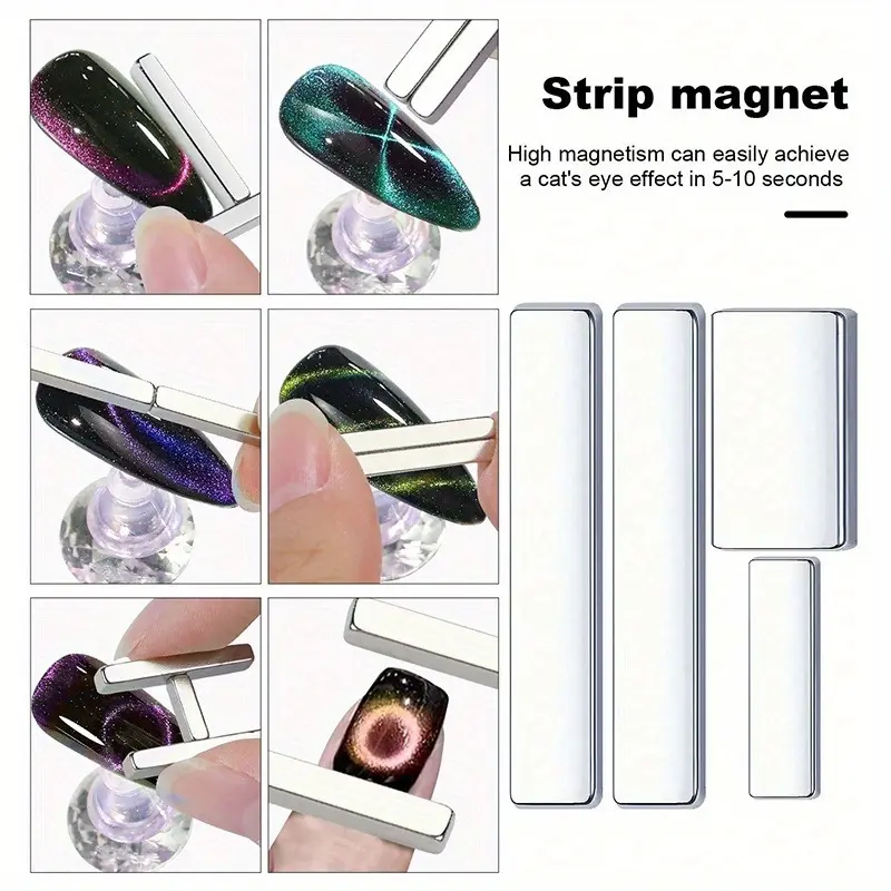 Nail Art 4pcs Magnetic Pen 3D Cat Eye Painting Nails Art Design Dual-Ended Magnet Wand Gel Polish Magic for Manicure DIY&Salon